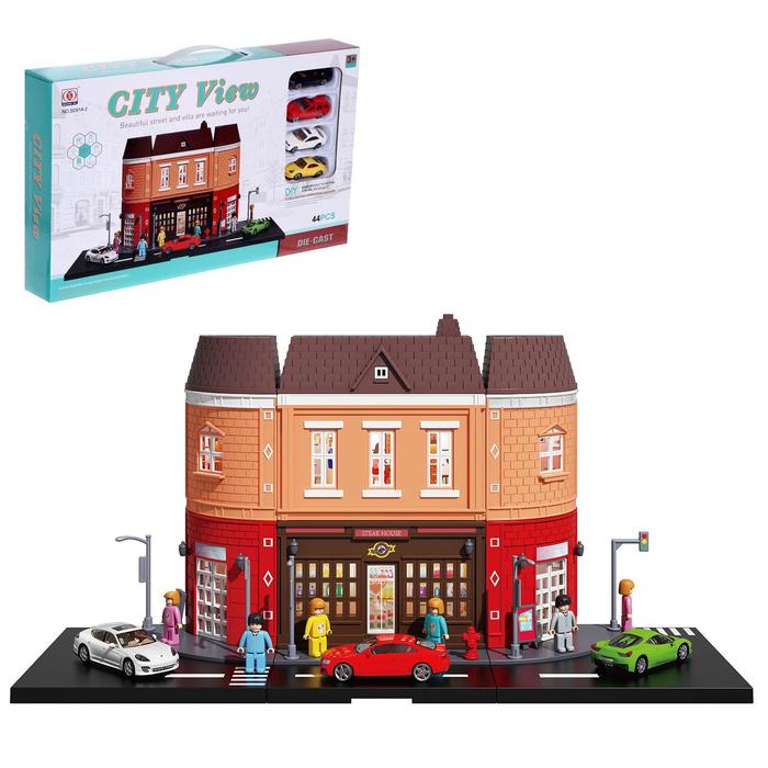 Парковка-конструктор «Город», 4 металлические машины 
Парковка-конструктор «Город», 4 металлические машины