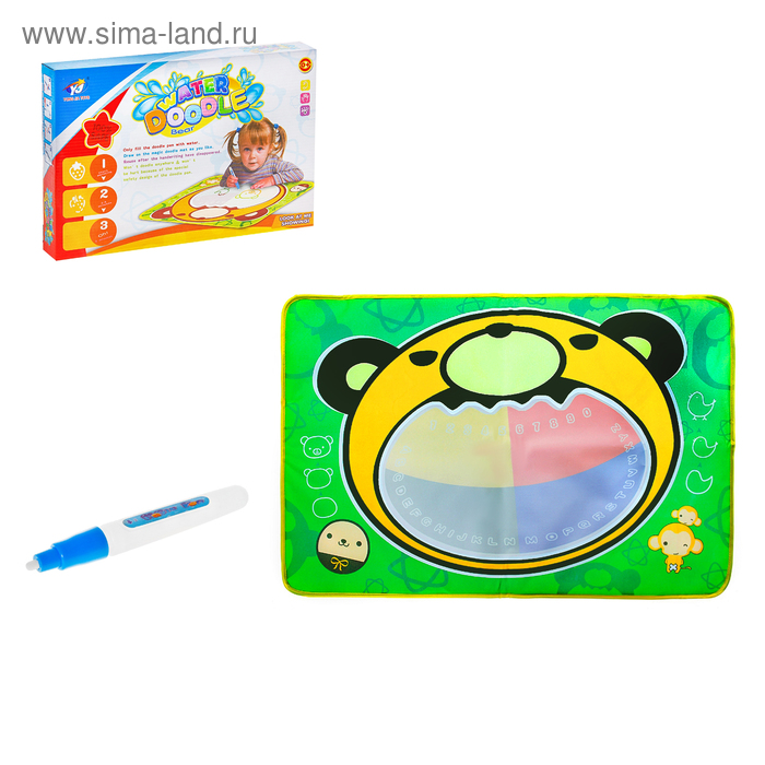 Коврик для рисования водой «Медвежонок», с маркером
Коврик для рисования водой «Медвежонок», с маркером