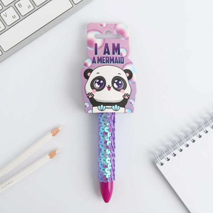 Многоцветная ручка с пайетками I am a mermaid
Многоцветная ручка с пайетками I am a mermaid