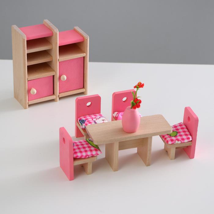 Мебель кукольная "Столовая", 8 предметов
Мебель кукольная "Столовая", 8 предметов
