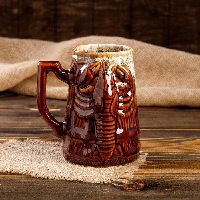 Пивная кружка "Рак", коричневая, пена, керамика, 0.9 л
Пивная кружка "Рак", коричневая, пена, керамика, 0.9 л