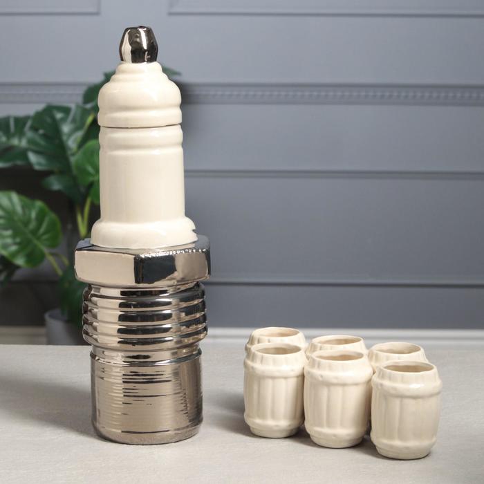 Набор для напитков "Свеча", 7 предметов, бело-серебристый, 1/0.1 л
Набор для напитков "Свеча", 7 предметов, бело-серебристый, 1/0.1 л