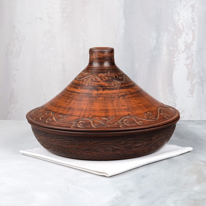 Тажин "Глинка", декор, красная глина, 3 л, микс
Тажин "Глинка", декор, красная глина, 3 л, микс