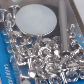 Хольнитены, d = 7,5 мм, для материала толщиной 3-4 мм, 20 шт, цвет серебряный
Хольнитены, d = 7,5 мм, для материала толщиной 3-4 мм, 20 шт, цвет серебряный