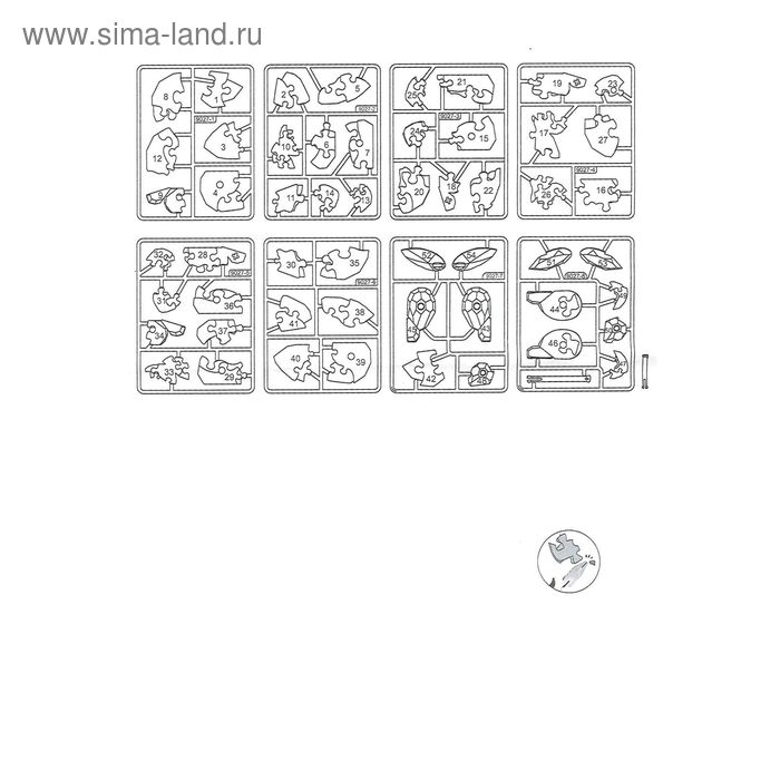 Пазл 3D кристаллический «Заяц», 56 деталей, цвета МИКС 
Пазл 3D кристаллический «Заяц», 56 деталей, цвета МИКС