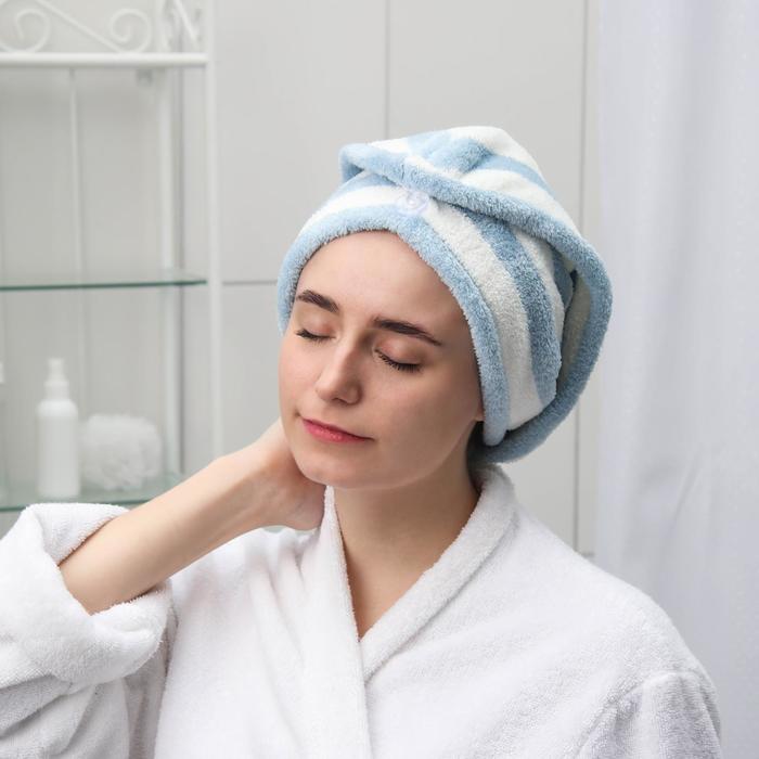 Чалма для сауны/душа с пуговкой «Полосы», микрофибра, цвет МИКС
Чалма для сауны/душа с пуговкой «Полосы», микрофибра, цвет МИКС