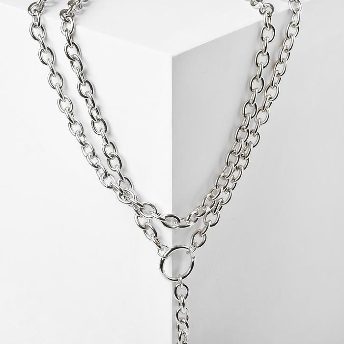 Колье "Цепь" на кольце с нитями, цвет серебро, 45см
Колье "Цепь" на кольце с нитями, цвет серебро, 45см