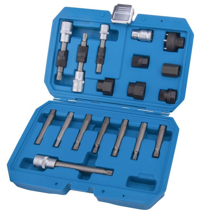 Набор для снятия и установки шкивов генераторов Av Steel AV-920051, 18 предметов
Набор для снятия и установки шкивов генераторов Av Steel AV-920051, 18 предметов