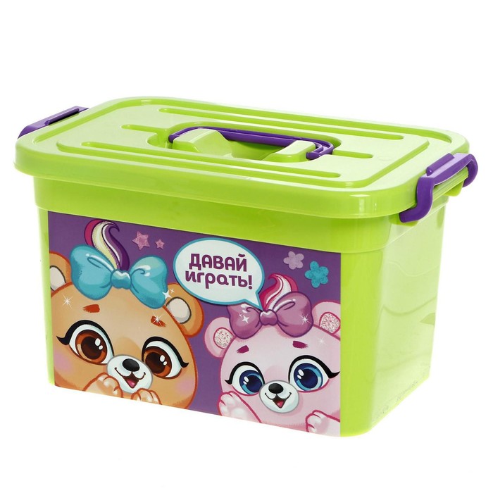 Ящик для игрушек «Давай играть», с крышкой и ручками, 6.5 л
Ящик для игрушек «Давай играть», с крышкой и ручками, 6.5 л