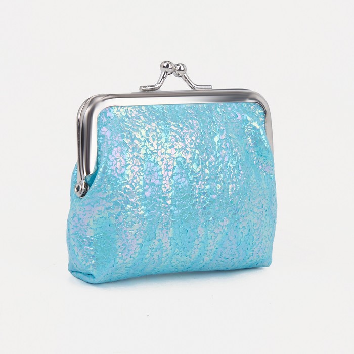 Кошелёк на фермуаре, цвет голубой
Кошелёк на фермуаре, цвет голубой