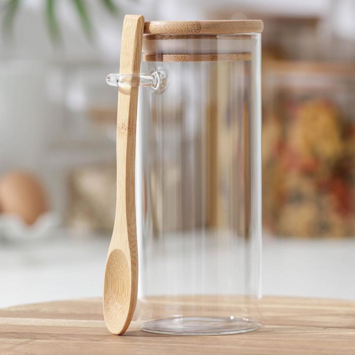 Банка для сыпучих продуктов «Эко» с ложкой, 420 мл, 8,3×6,7×15,5 см
Банка для сыпучих продуктов «Эко» с ложкой, 420 мл, 8,3×6,7×15,5 см