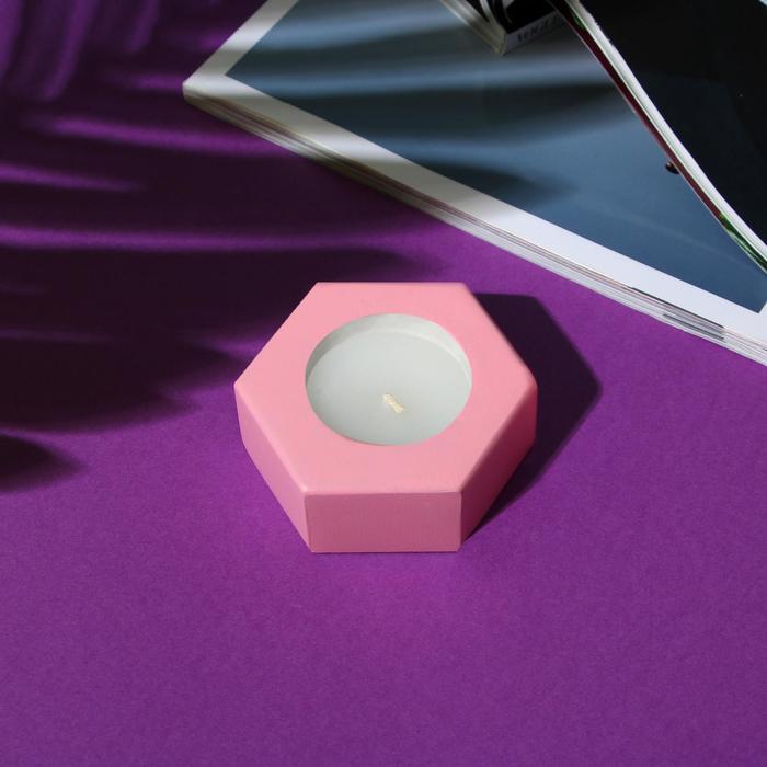 Свеча в подсвечнике (ручная работа) «Розовый», 7 х 3 х 8 см 
Свеча в подсвечнике (ручная работа) «Розовый», 7 х 3 х 8 см