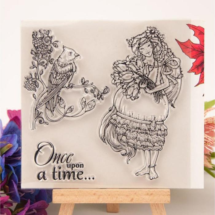 Штамп для творчества силикон "Девушка с цветами и птица на ветке" 10х10 см
Штамп для творчества силикон "Девушка с цветами и птица на ветке" 10х10 см