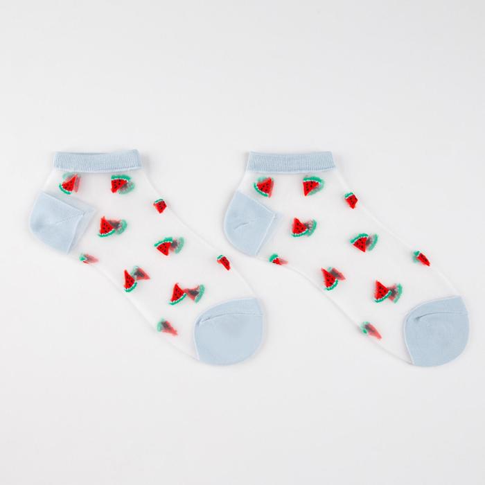 Носки женские принт арбуз, цвет голубой, размер 23-25 (36-40)
Носки женские принт арбуз, цвет голубой, размер 23-25 (36-40)