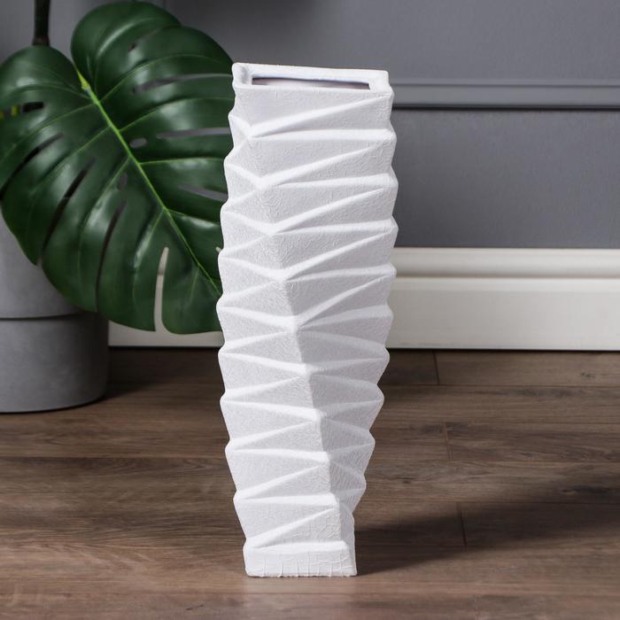 Ваза напольная "Зигзаг", кожа, белая, керамика, 40 см
Ваза напольная "Зигзаг", кожа, белая, керамика, 40 см