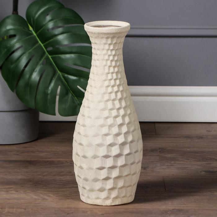 Ваза керамическая "Этно", напольная, кожа, бежевая, 40 см
Ваза керамическая "Этно", напольная, кожа, бежевая, 40 см