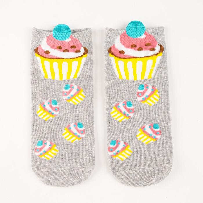 Носки женские "Пирожные" цвет серый, размер 36-40
Носки женские "Пирожные" цвет серый, размер 36-40