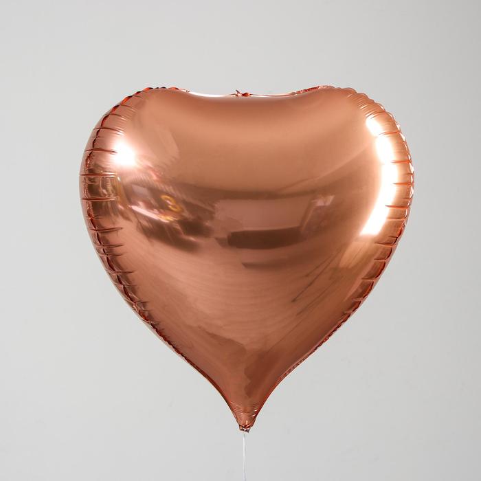 Шар фольгированный 28" «Сердце», 3D, цвет роза-голд
Шар фольгированный 28" «Сердце», 3D, цвет роза-голд