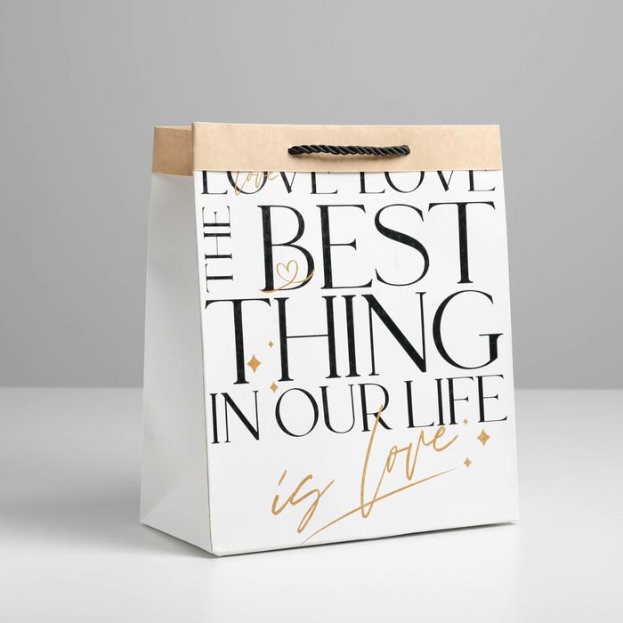 УЦЕНКА Пакет крафтовый «The best thing», 23 × 27 × 12 см
УЦЕНКА Пакет крафтовый «The best thing», 23 × 27 × 12 см