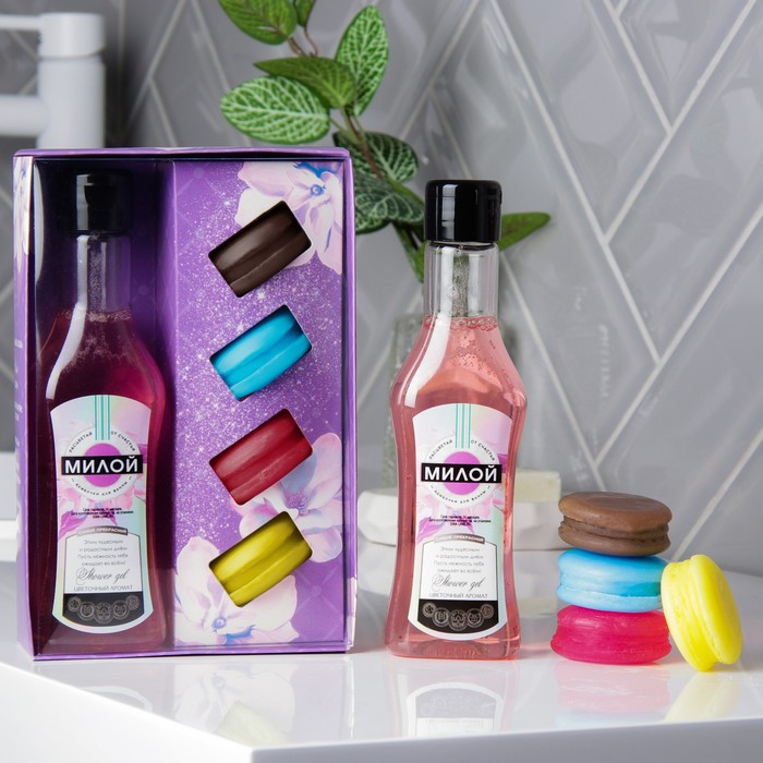 Набор «Самой потрясающей тебе» гель для душа мартини 250 мл аромат мартини, мыло-макарун 4 шт 
Набор «Самой потрясающей тебе» гель для душа мартини 250 мл аромат мартини, мыло-макарун 4 шт