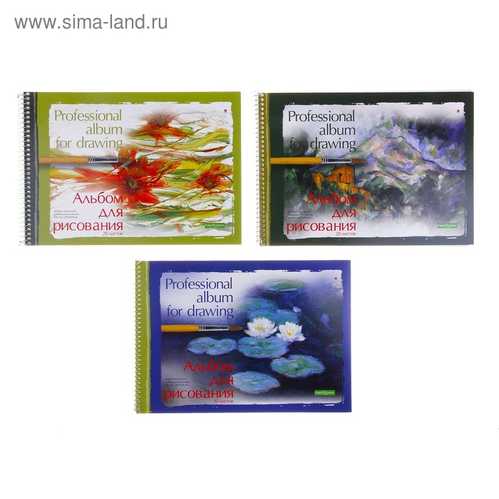 Альбом для рисования А4, 20 листов на гребне "Профессиональный", обложка картон, блок офсет 160 г/м2, МИКС
Альбом для рисования А4, 20 листов на гребне "Профессиональный", обложка картон, блок офсет 160 г/м2, МИКС