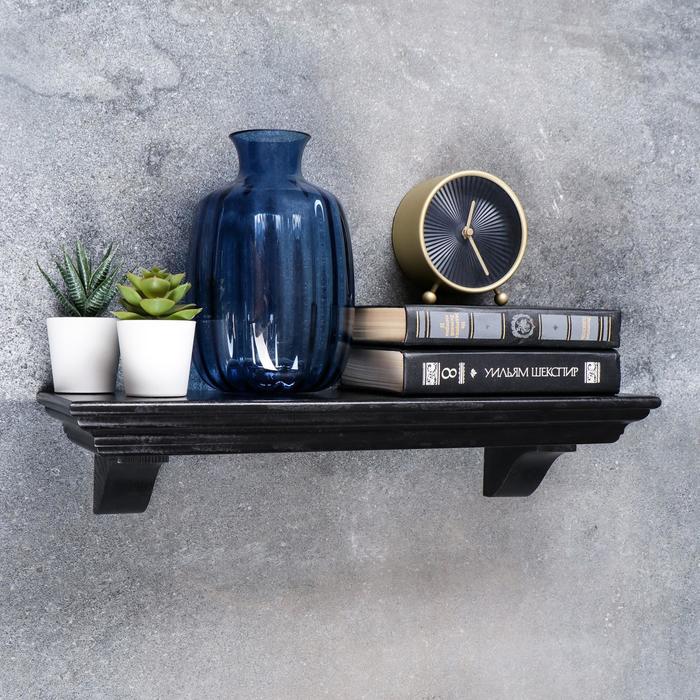 Полка интерьерная "Классическая", 50х15 см, цвет черный, массив ясеня
Полка интерьерная "Классическая", 50х15 см, цвет черный, массив ясеня