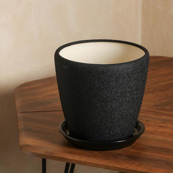 Горшок для цветов "Грация", шёлк, чёрный, керамика, 4.5 л 
Горшок для цветов "Грация", шёлк, чёрный, керамика, 4.5 л