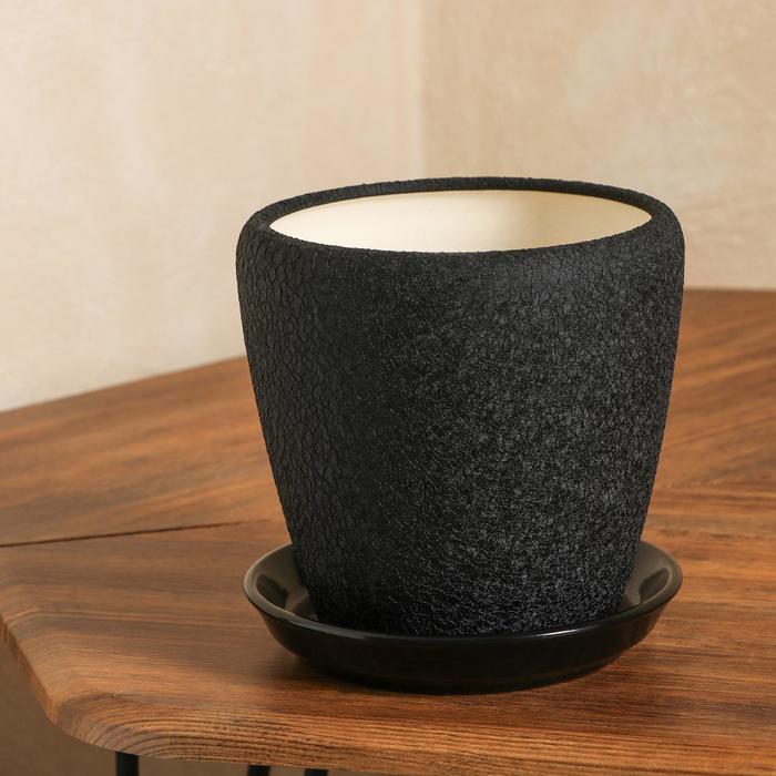 Горшок для цветов "Грация", шёлк, чёрный, керамика, 2.5 л
Горшок для цветов "Грация", шёлк, чёрный, керамика, 2.5 л