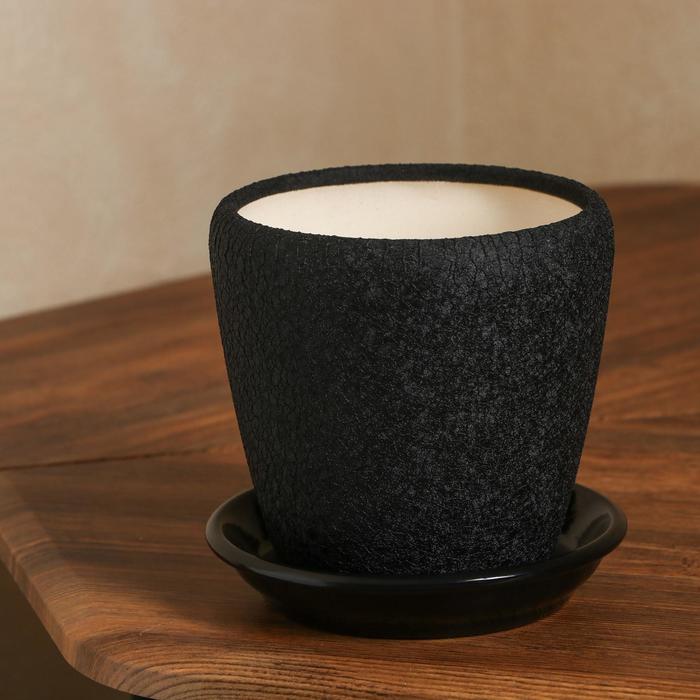 Горшок для цветов "Грация", шёлк, чёрный, керамика, 1.2 л
Горшок для цветов "Грация", шёлк, чёрный, керамика, 1.2 л