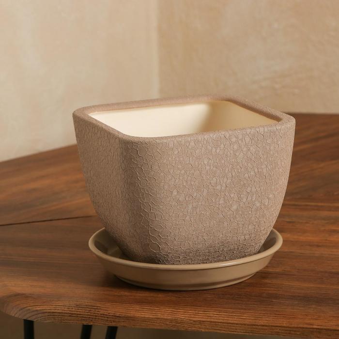 Горшок для цветов "Ноктюрн", шёлк, капучино, керамика, 1.8 л
Горшок для цветов "Ноктюрн", шёлк, капучино, керамика, 1.8 л