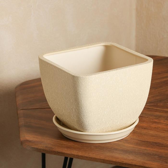 Горшок для цветов "Ноктюрн", шёлк, бежевый, керамика, 4.8 л
Горшок для цветов "Ноктюрн", шёлк, бежевый, керамика, 4.8 л