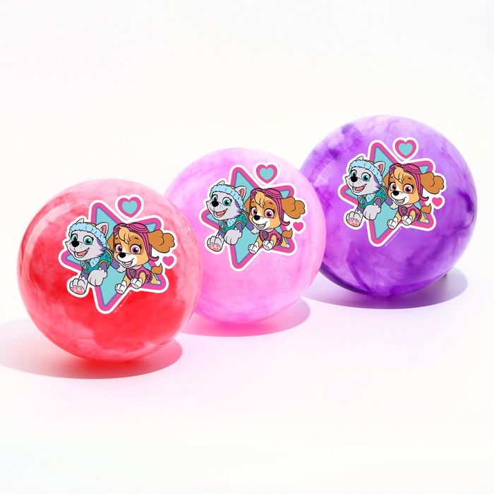 фото Мяч детский paw patrol «скай и эверест», 22 см, 60 г, мрамор, микс