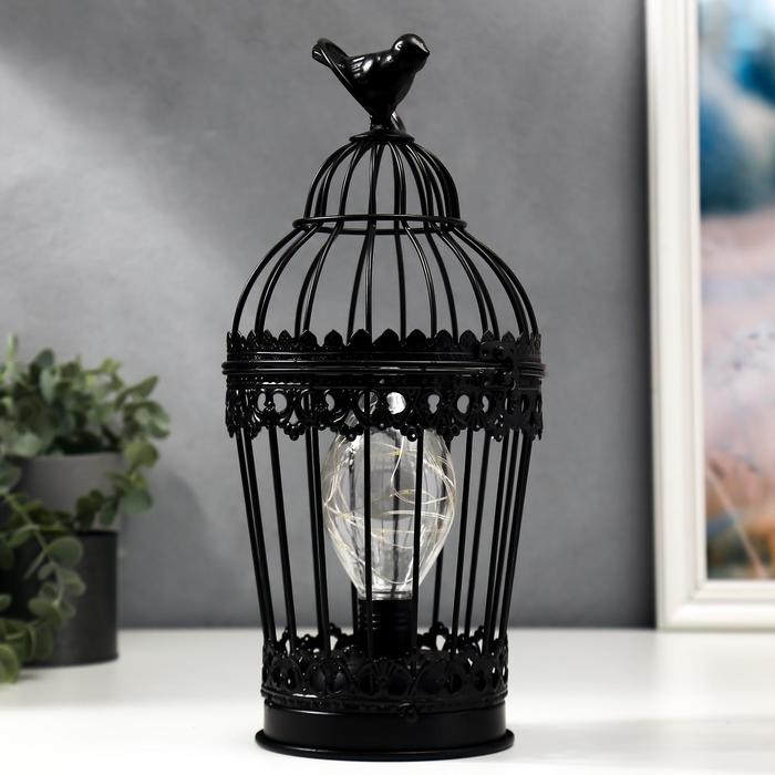 Ночник "Клетка с птичкой" LED от батареек 3хААА черная 15х15х33 см
Ночник "Клетка с птичкой" LED от батареек 3хААА черная 15х15х33 см