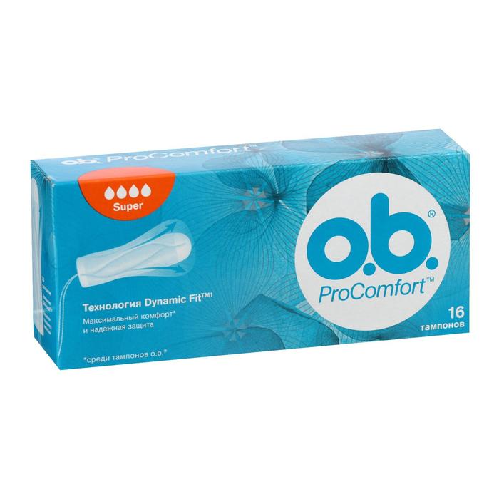 Тампоны OB ProComfort Super (4 кап) 16 шт
Тампоны OB ProComfort Super (4 кап) 16 шт