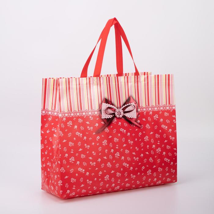 Сумка без молнии, цвет красный/белый 
Сумка без молнии, цвет красный/белый