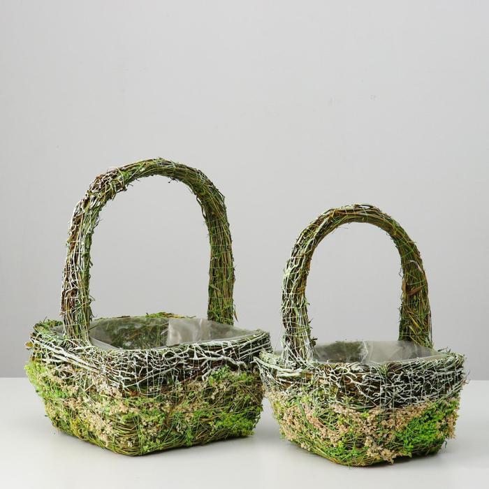 Набор корзин 2шт, из травы 
Набор корзин 2шт, из травы