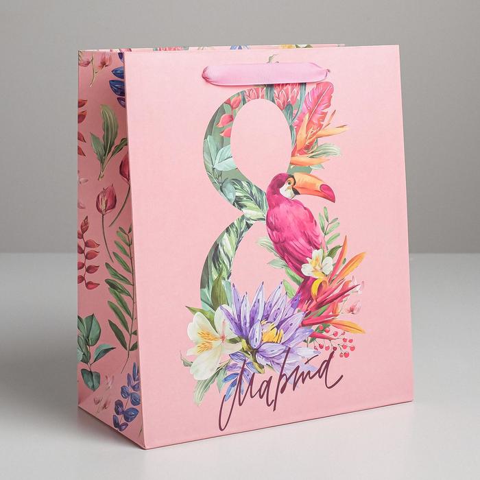 Пакет ламинированный вертикальный «С 8 Марта», ML 23 × 27 × 11,5 см
Пакет ламинированный вертикальный «С 8 Марта», ML 23 × 27 × 11,5 см