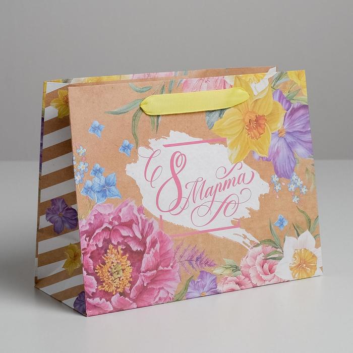 Пакет крафтовый горизонтальный «С 8 Марта», MS 23 х 18 х 10 см
Пакет крафтовый горизонтальный «С 8 Марта», MS 23 х 18 х 10 см