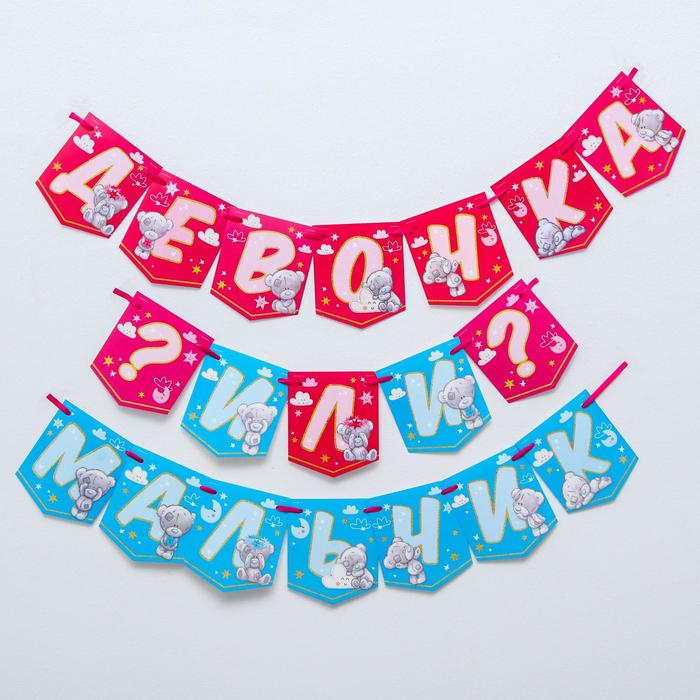 Гирлянда поздравительная "Девочка или мальчик", 2 м, Me To You
Гирлянда поздравительная "Девочка или мальчик", 2 м, Me To You