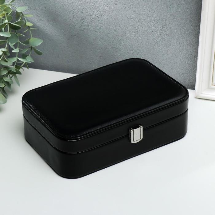 Шкатулка кожзам для украшений "Гладкость" чёрная матовая 7х14,5х22 см
Шкатулка кожзам для украшений "Гладкость" чёрная матовая 7х14,5х22 см