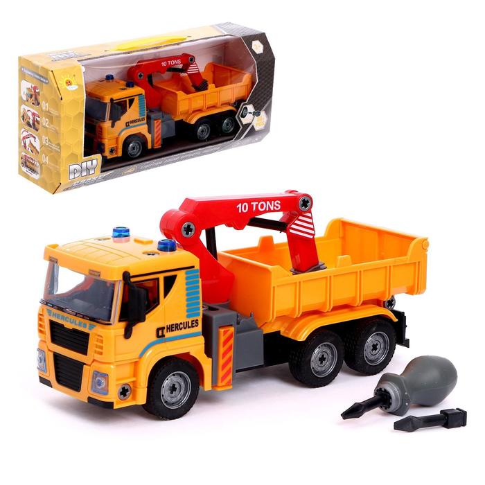 Конструктор винтовой «Грузовик с краном», световые и звуковые эффекты, 80 деталей
Конструктор винтовой «Грузовик с краном», световые и звуковые эффекты, 80 деталей