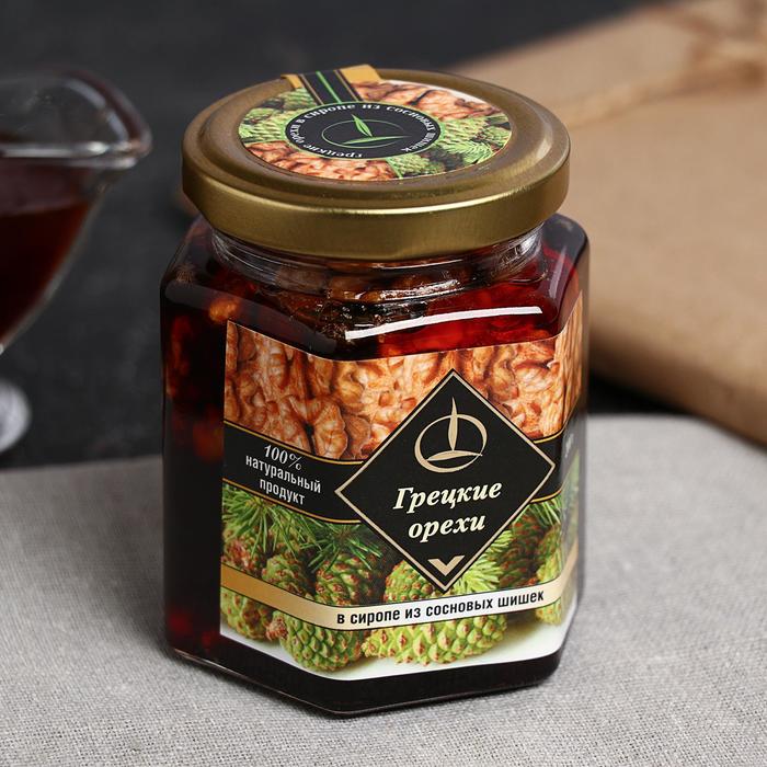 Грецкий орех в сиропе из сосновой шишки, 200 г
Грецкий орех в сиропе из сосновой шишки, 200 г