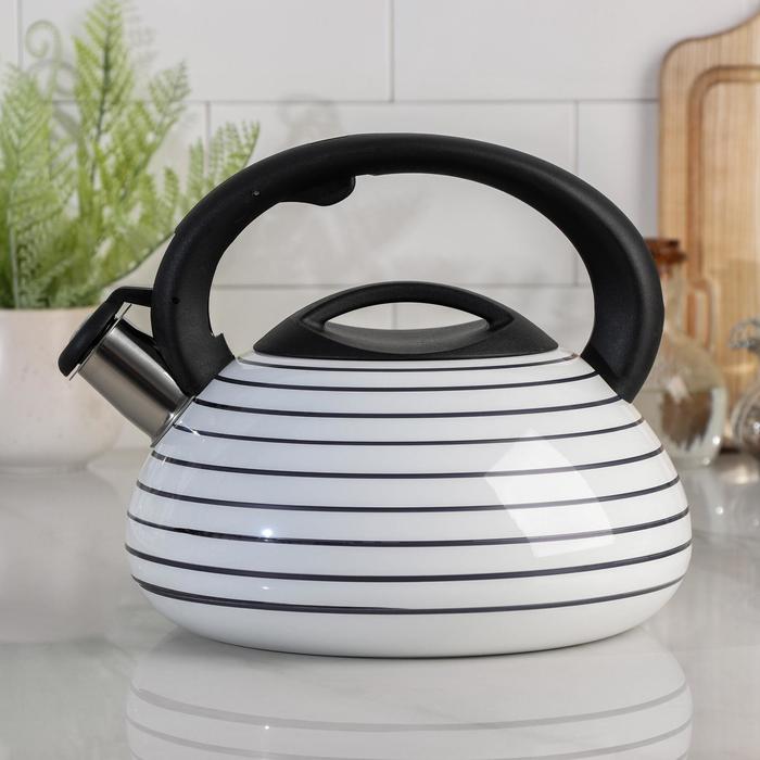 Чайник со свистком Circles, 3 л, цвет белый
Чайник со свистком Circles, 3 л, цвет белый