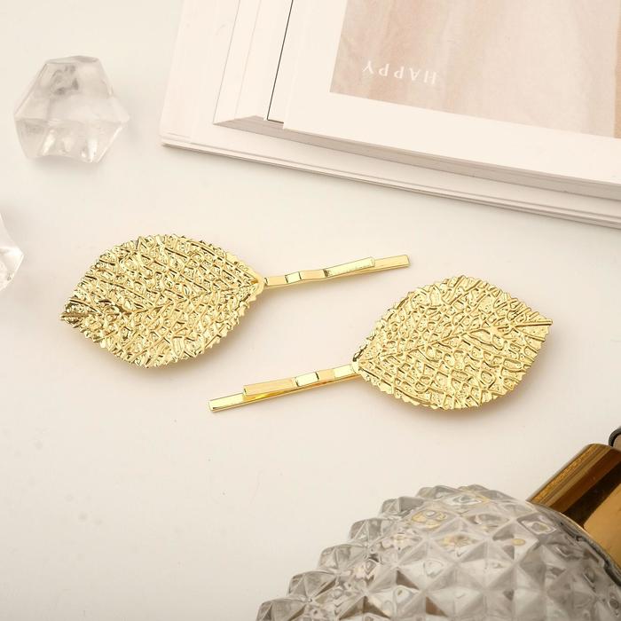 Невидимка для волос "Либерти" (набор 2 шт) крупные листочки, 6 см, золото
Невидимка для волос "Либерти" (набор 2 шт) крупные листочки, 6 см, золото