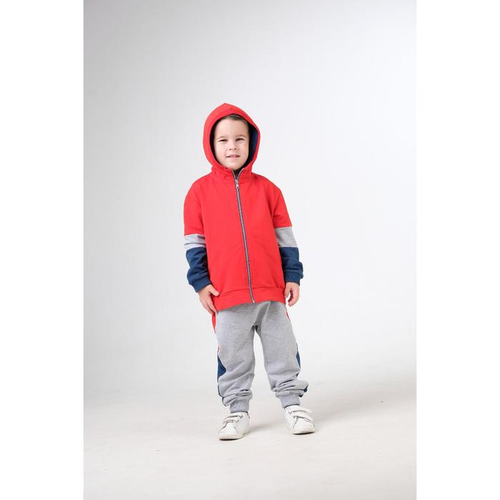 фото Толстовка для мальчика, рост 110 см, цвет красный, синий umka