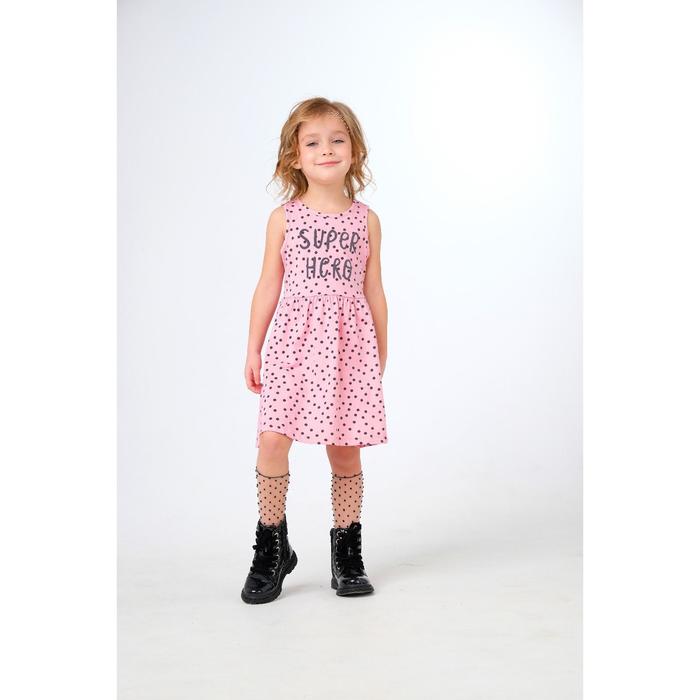 фото Комплект из платья и футболки для девочки, рост 116 см, цвет зелёный, розовый umka