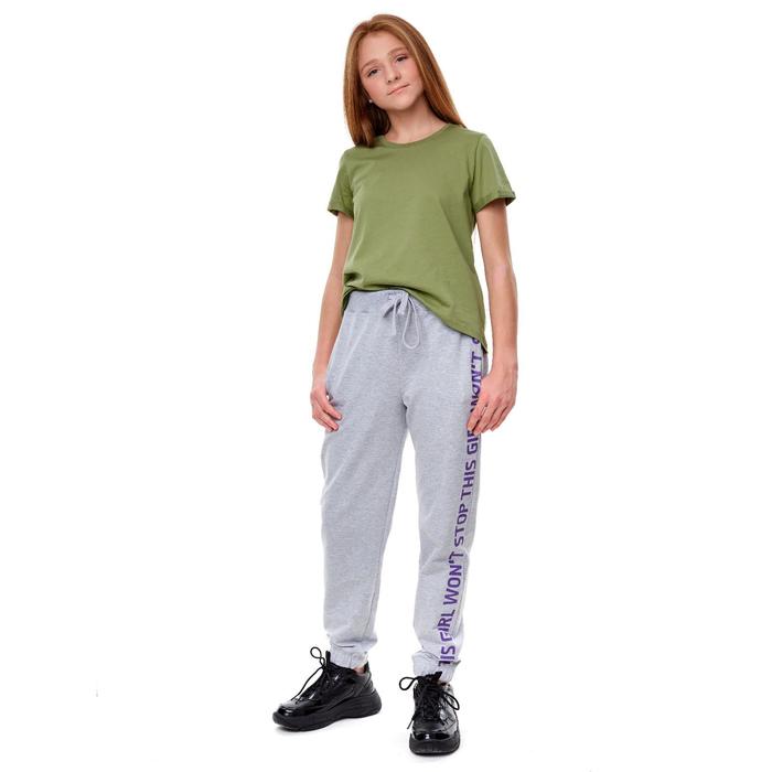 фото Футболка для девочки, рост 128 см, цвет зелёный umka