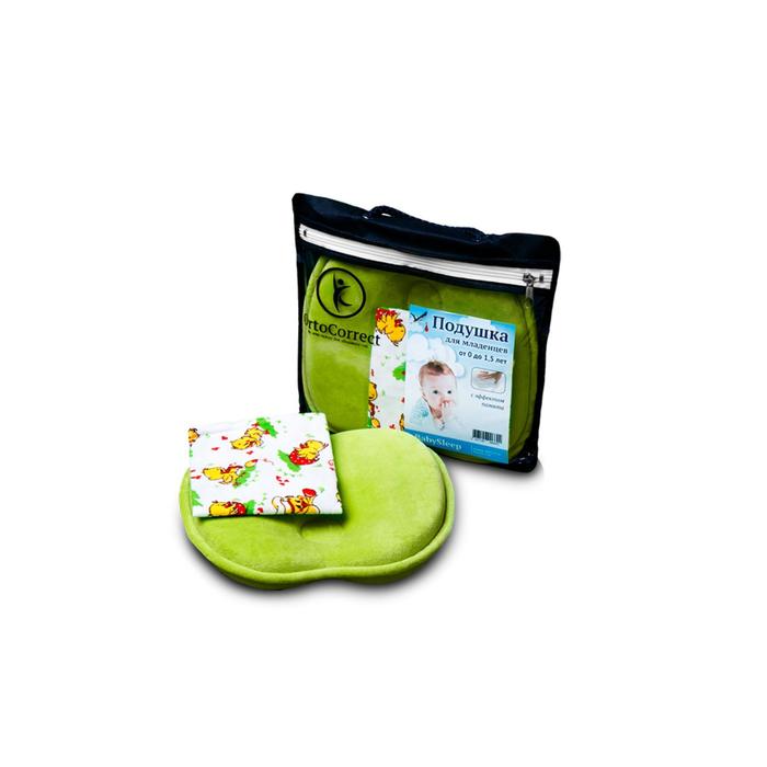 Ортопедическая подушка OrtoCorrect BabySleep (для младенцев) + наволочка. От 1мес до 1,5 лет