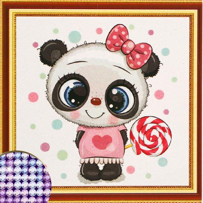 Алмазная мозаика с частичным заполнением «Панда» 20×20 см, с рамкой на подставке
Алмазная мозаика с частичным заполнением «Панда» 20×20 см, с рамкой на подставке