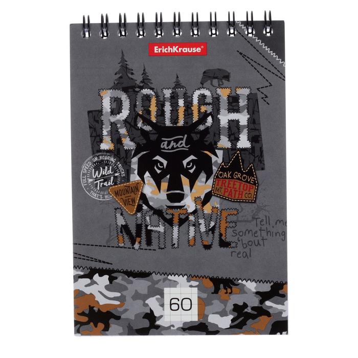 Блокнот А6, 60 листов в клетку, на гребне Rough Native, обложка мелованный картон, твёрдая подложка
Блокнот А6, 60 листов в клетку, на гребне Rough Native, обложка мелованный картон, твёрдая подложка